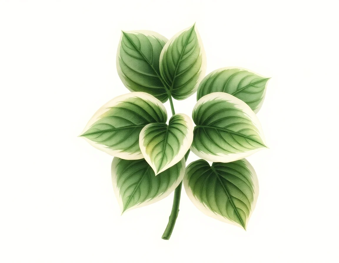 Watercolor illustration of Hosta 'Ops'