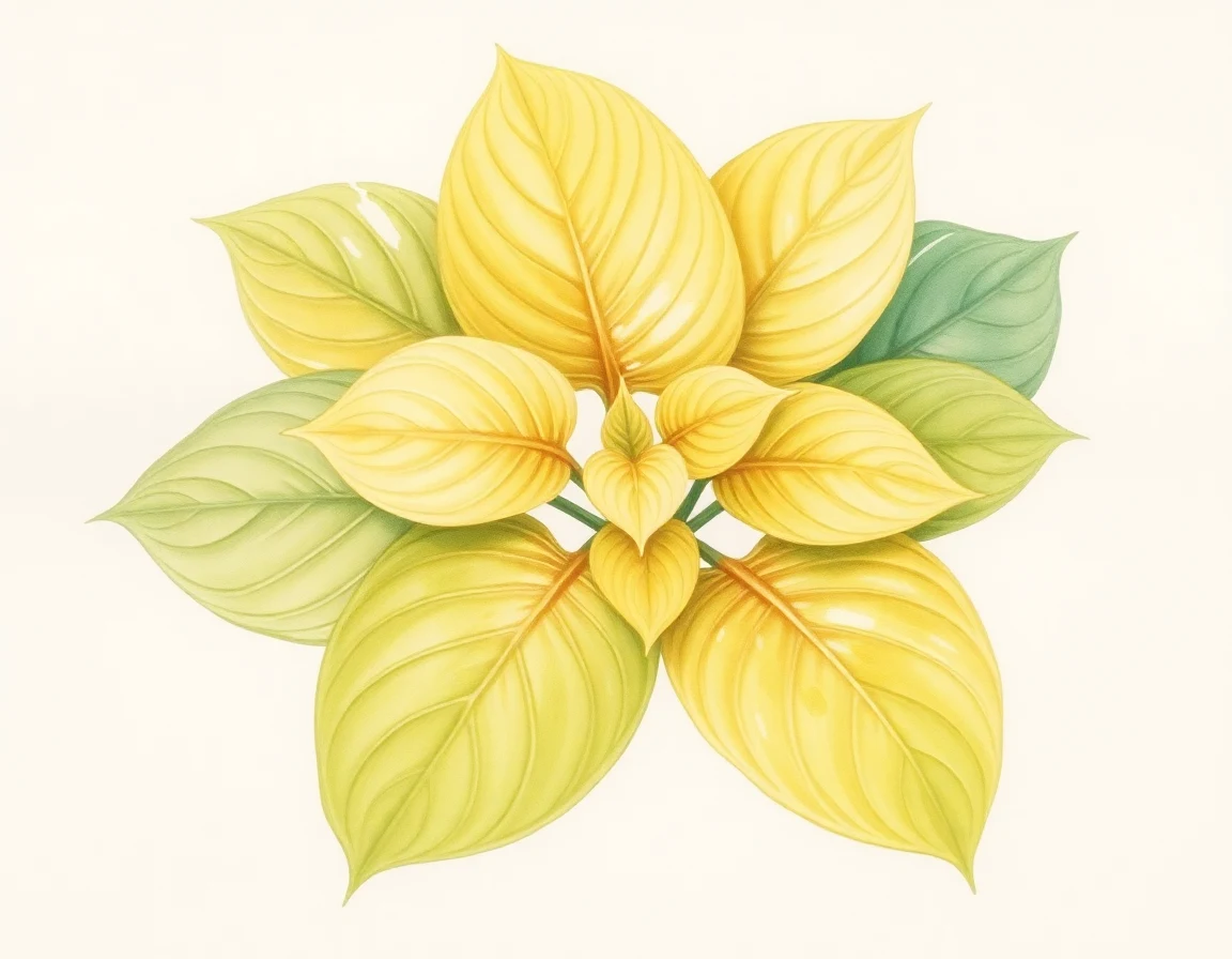 Watercolor illustration of Hosta 'Ozark Welcome'