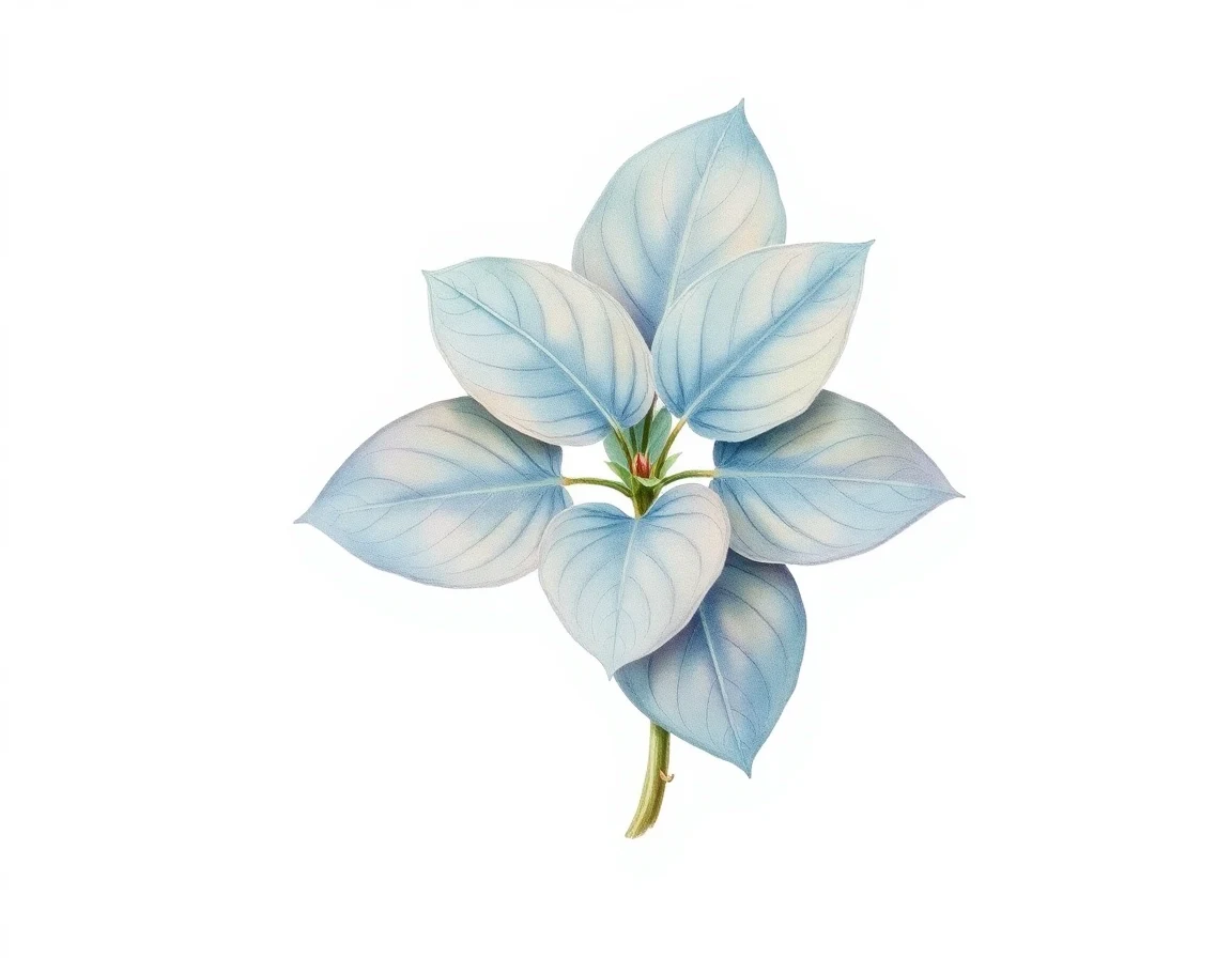 Watercolor illustration of Hosta 'Pacific Sunset'
