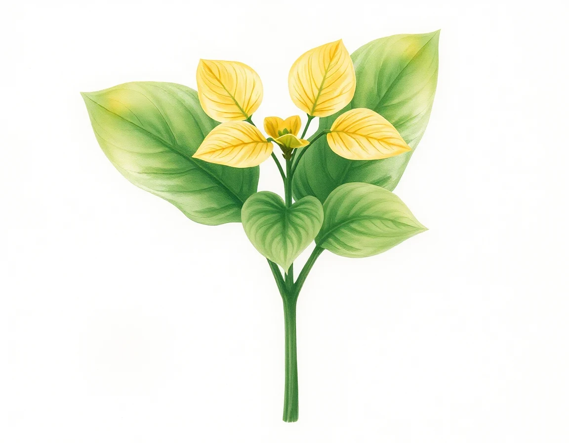 Watercolor illustration of Hosta 'Pale Rider'