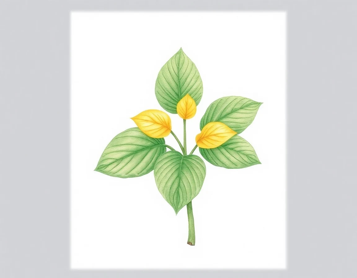 Watercolor illustration of Hosta 'Parky's Perfection'