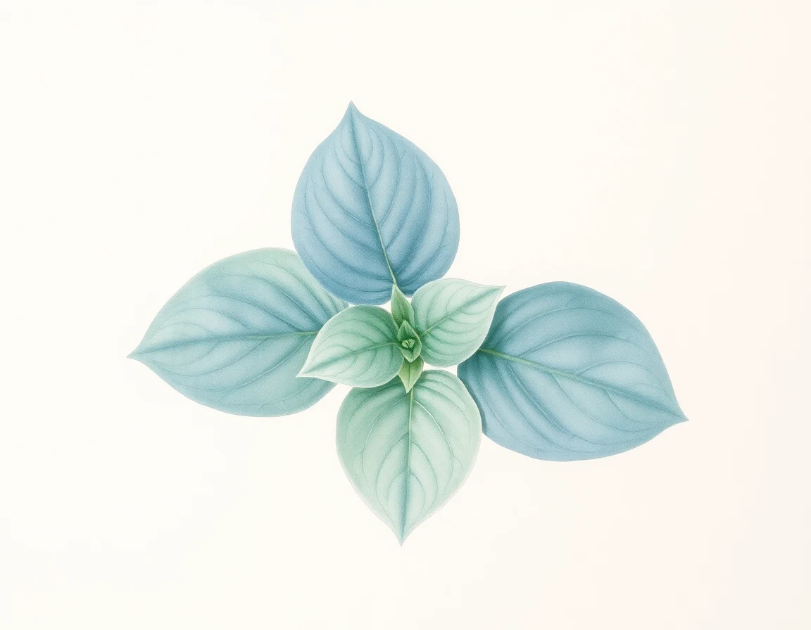 Watercolor illustration of Hosta 'Pathfinder'