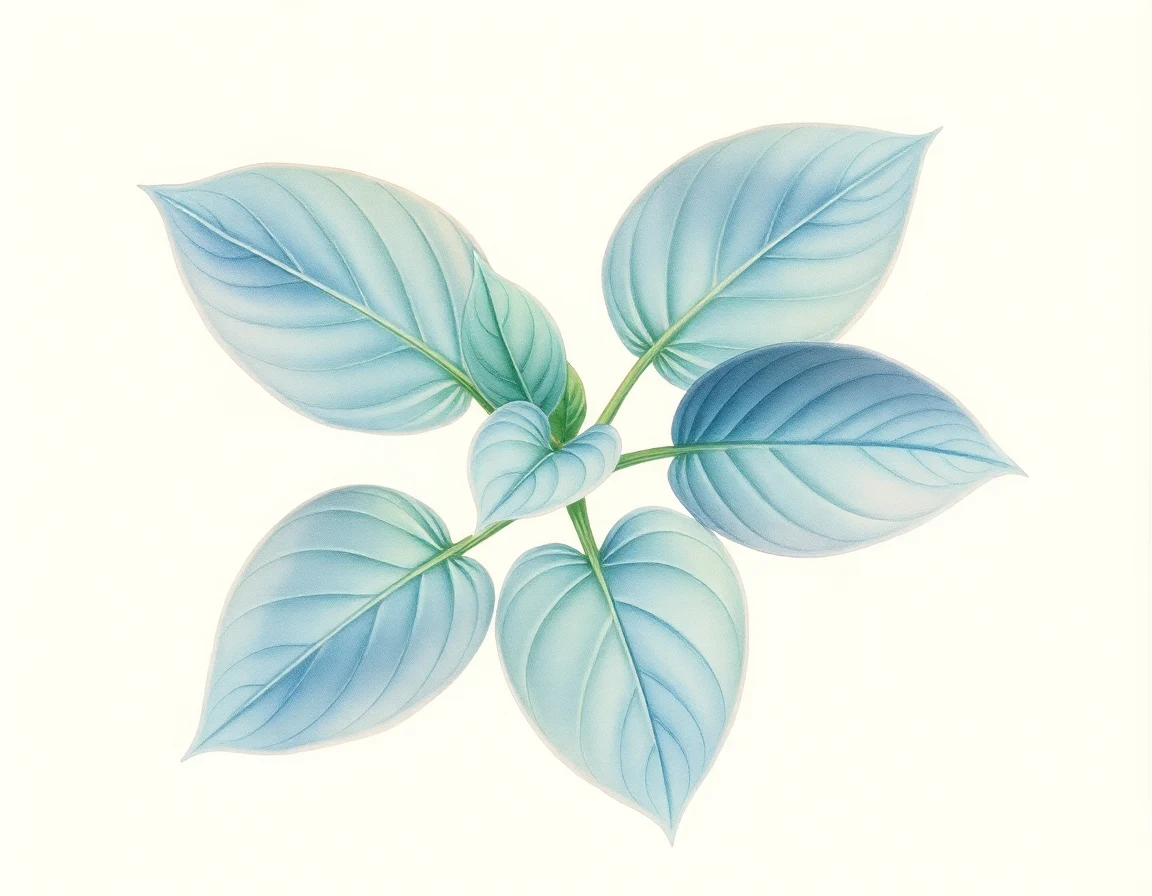 Watercolor illustration of Hosta 'Patience Plus'