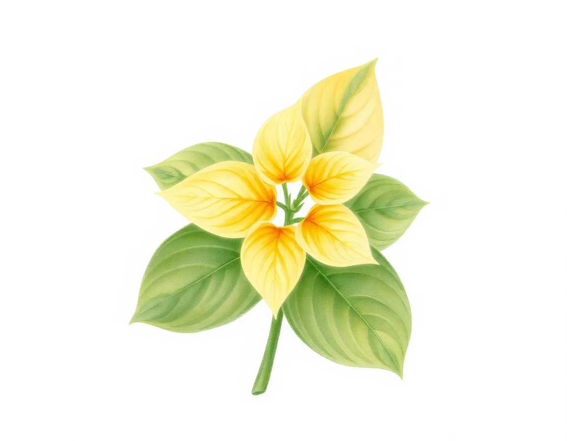 Watercolor illustration of Hosta 'Patrician'