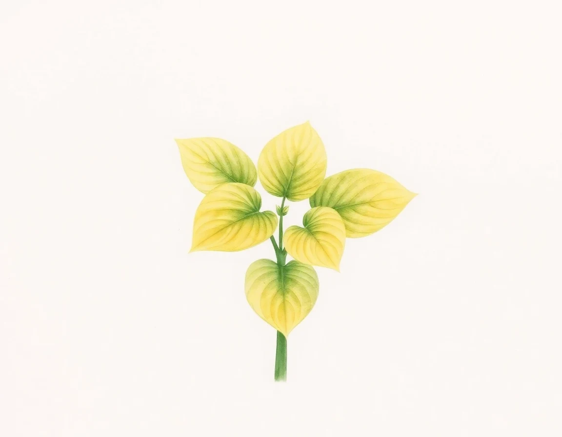Watercolor illustration of Hosta 'Peking'