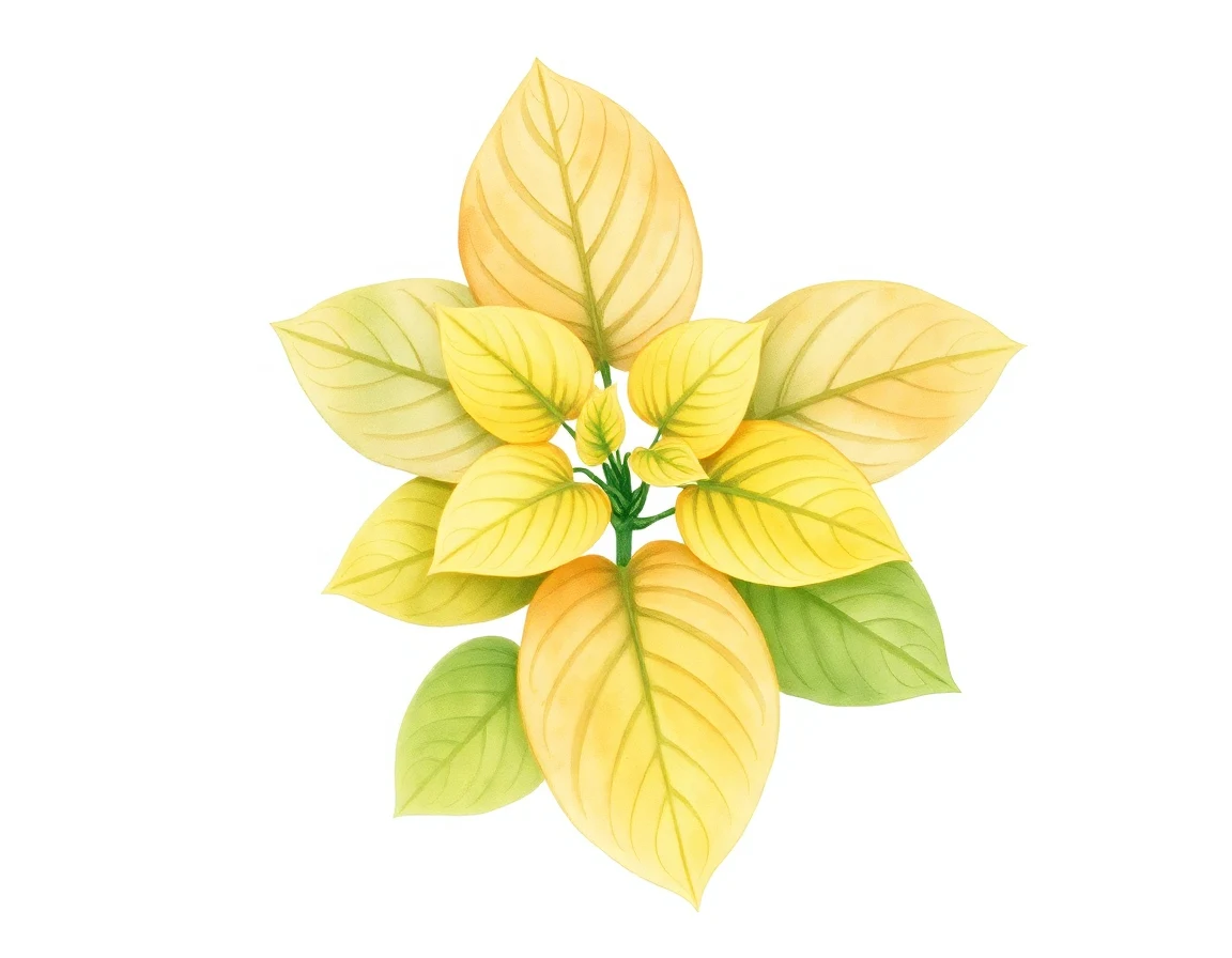 Watercolor illustration of Hosta 'Peppermint Cream'