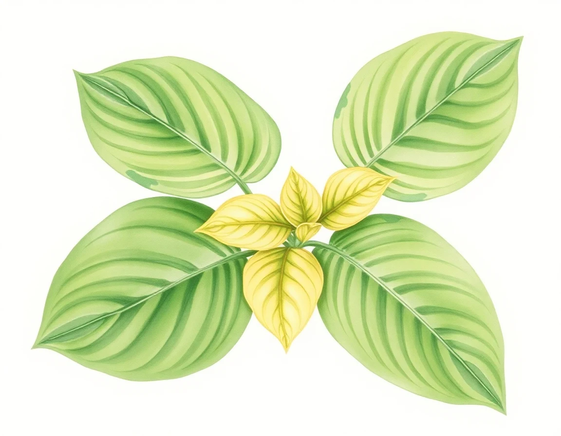 Watercolor illustration of Hosta 'Persian Red'
