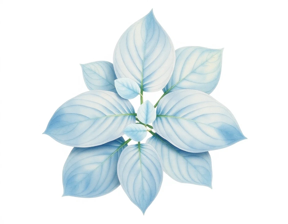Watercolor illustration of Hosta 'Peter Ruh'