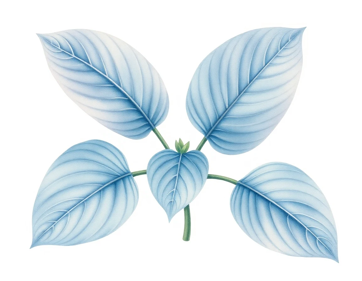 Watercolor illustration of Hosta 'Pete's Impression'