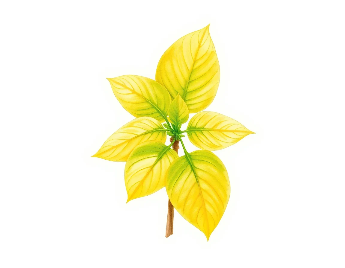 Watercolor illustration of Hosta 'Petite Gold'