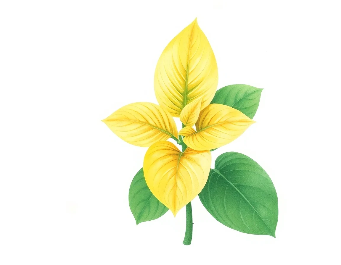 Watercolor illustration of Hosta 'Phyllis'