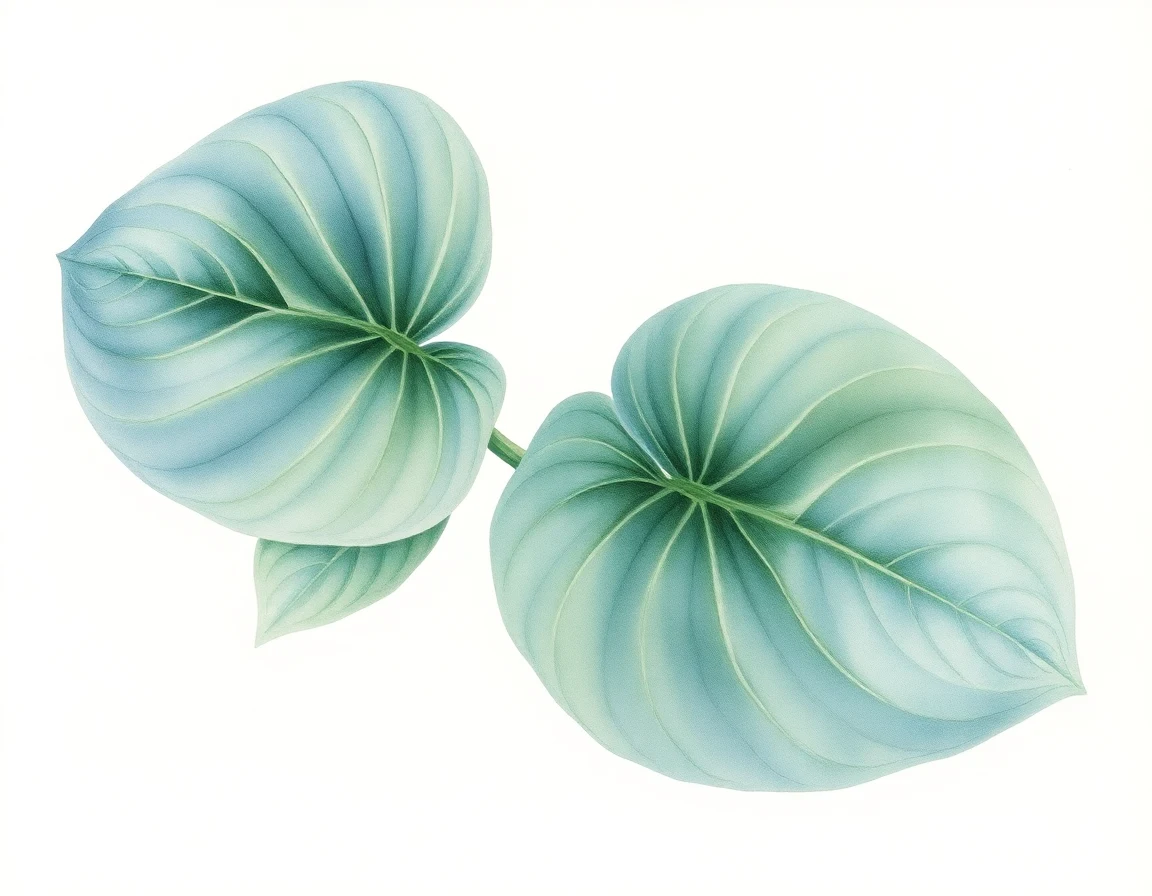 Watercolor illustration of Hosta 'Picadello'