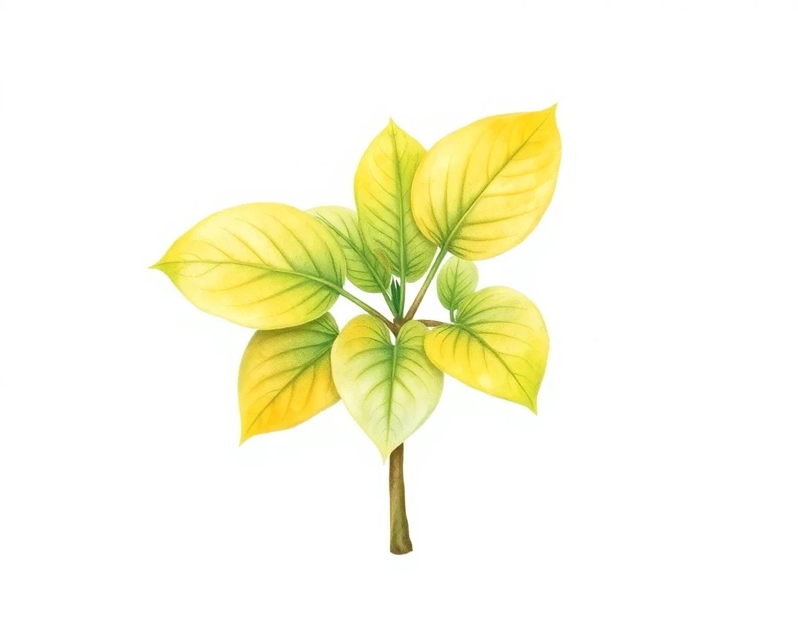 Watercolor illustration of Hosta 'Piece of Cake'