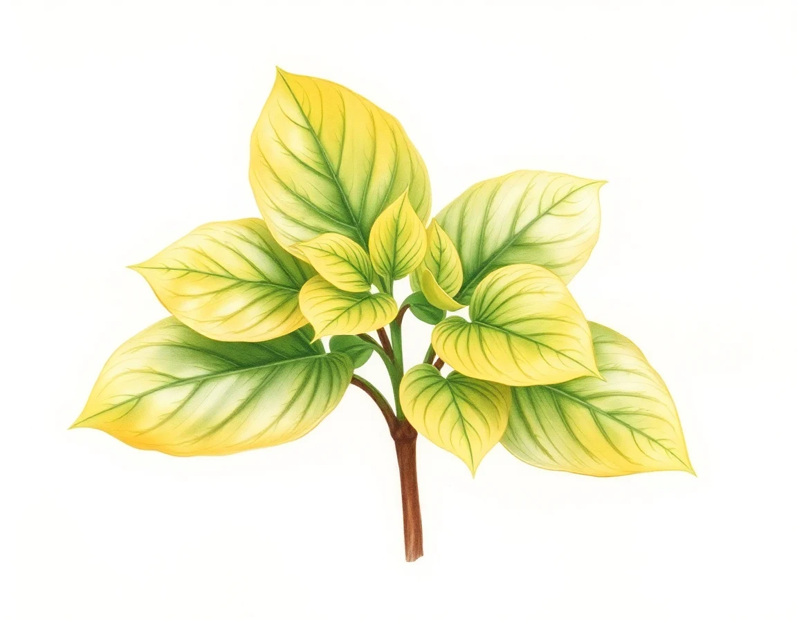 Watercolor illustration of Hosta 'Pike's Peak'