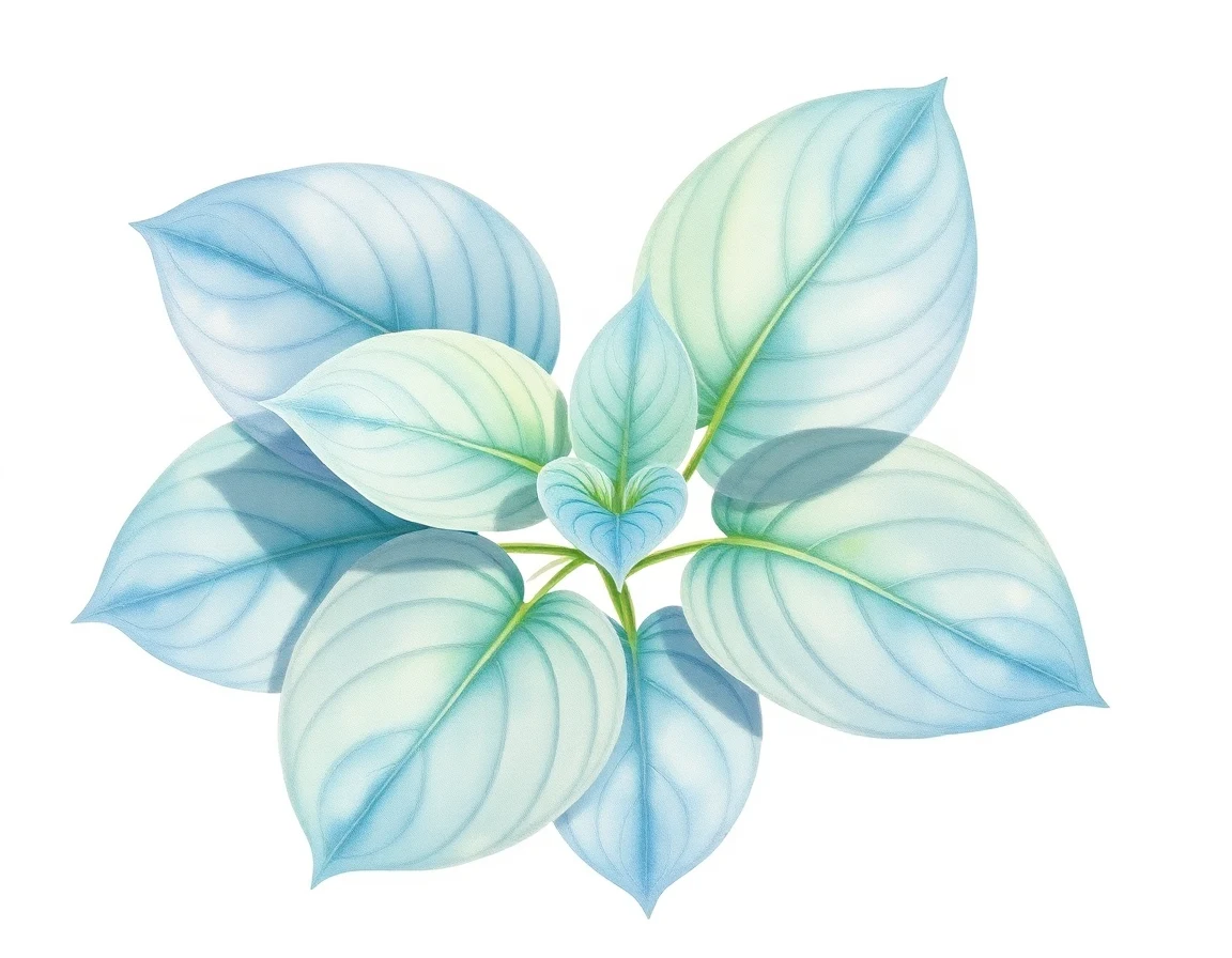 Watercolor illustration of Hosta 'Pin Up'