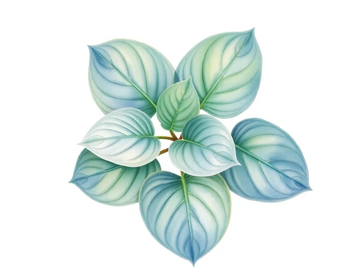 Watercolor illustration of Hosta 'Pineapple Juice'
