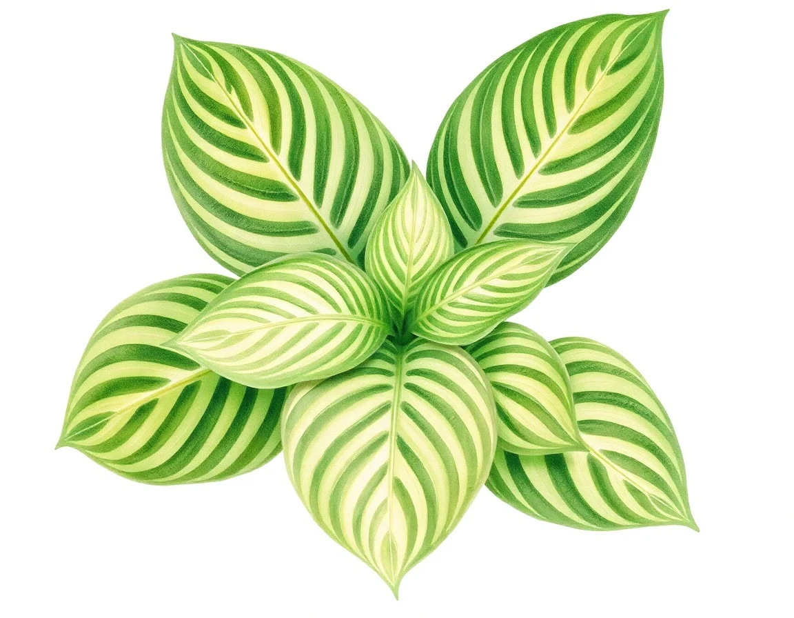 Watercolor illustration of Hosta 'Pineapple Poll'