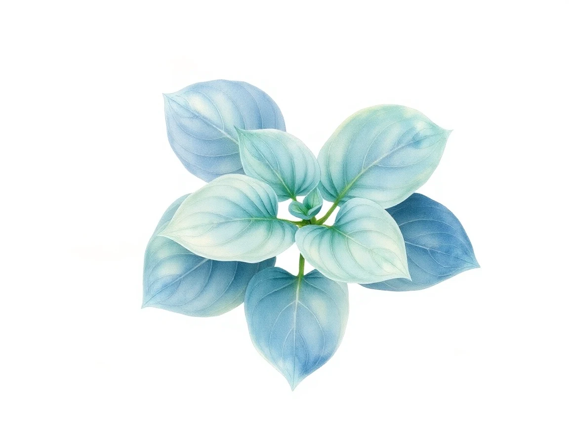 Watercolor illustration of Hosta 'Pineapple Ripple'