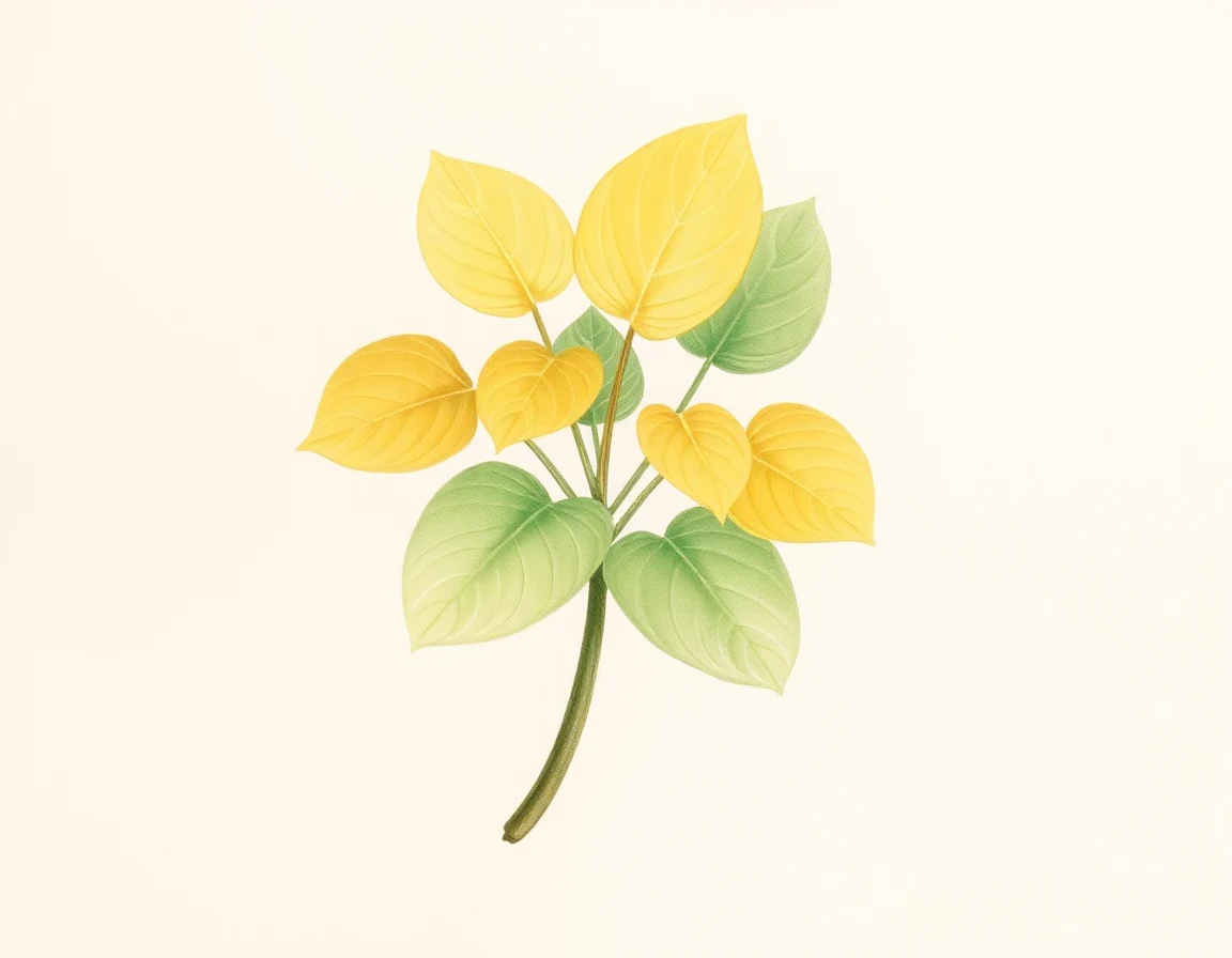 Watercolor illustration of Hosta 'Pineapple Zest'