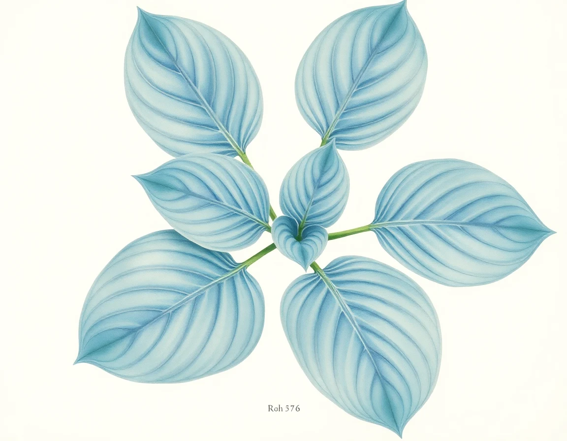 Watercolor illustration of Hosta 'Platinum Nugget'