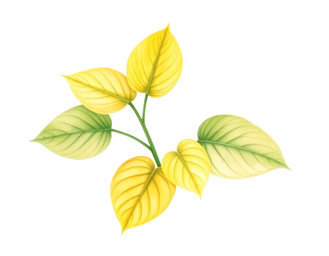 Watercolor illustration of Hosta 'Pooh Bear'