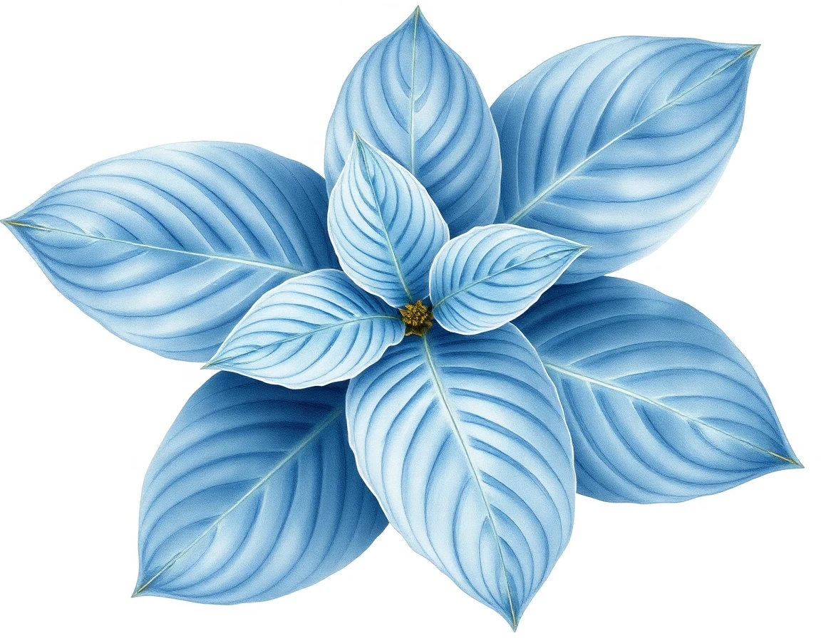 Watercolor illustration of Hosta 'Potomac Glory'