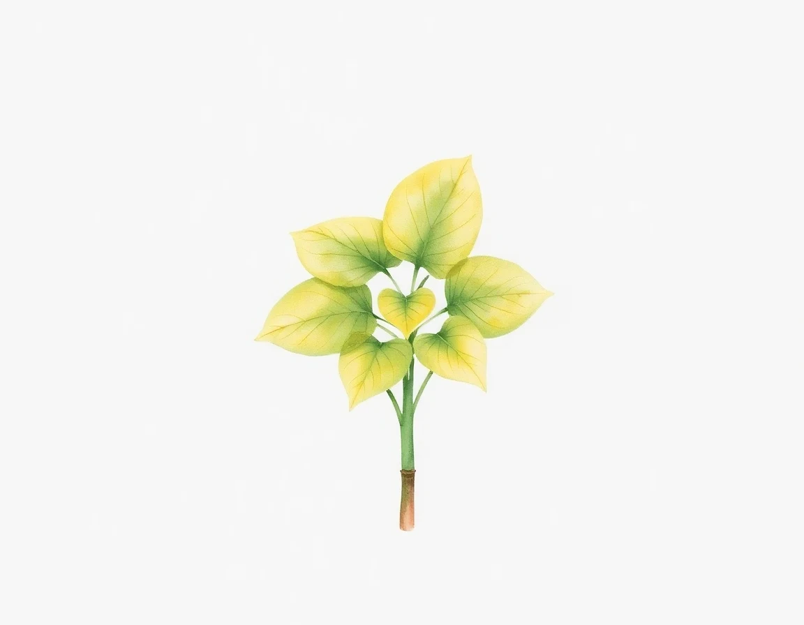 Watercolor illustration of Hosta 'Prairie Glow'