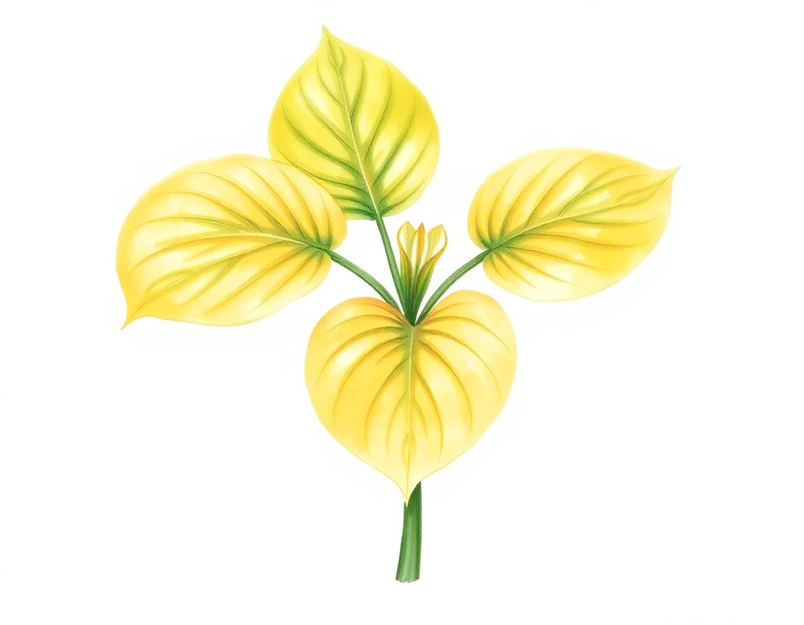Watercolor illustration of Hosta 'Prairie Spring'