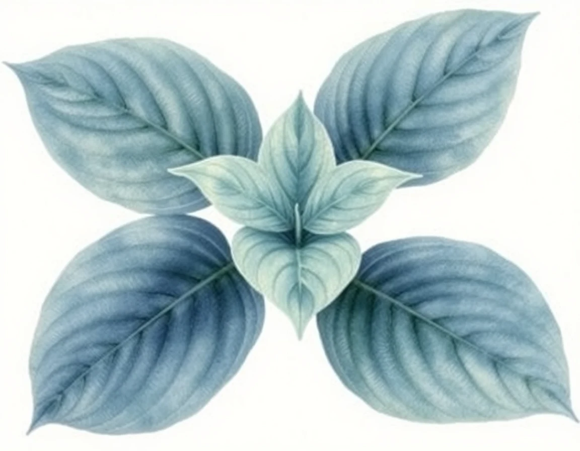 Watercolor illustration of Hosta 'Prairie Sunset'