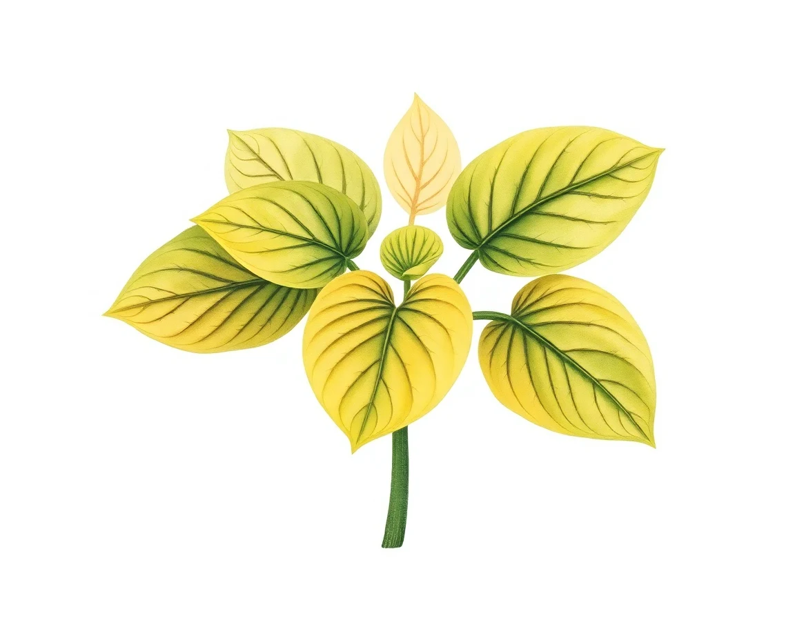 Watercolor illustration of Hosta 'Precious Metal'