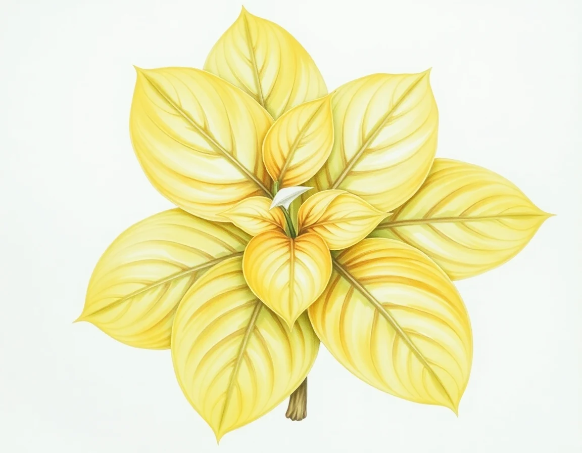 Watercolor illustration of Hosta 'Pretty One'