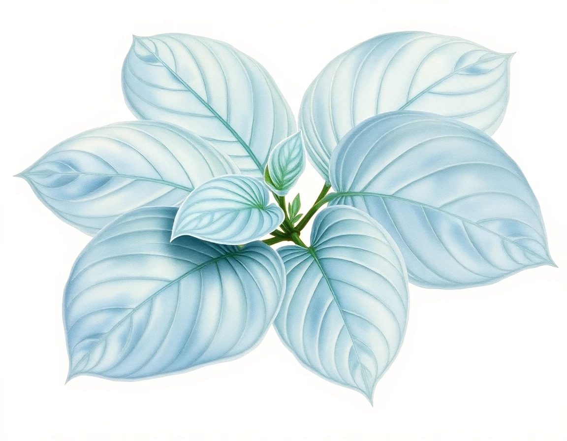 Watercolor illustration of Hosta 'Prima Donna'