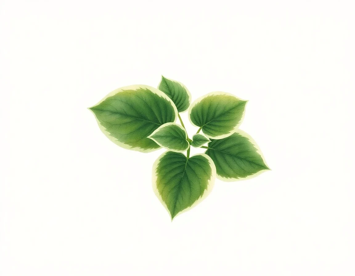 Watercolor illustration of Hosta 'Princess of Karafuto'