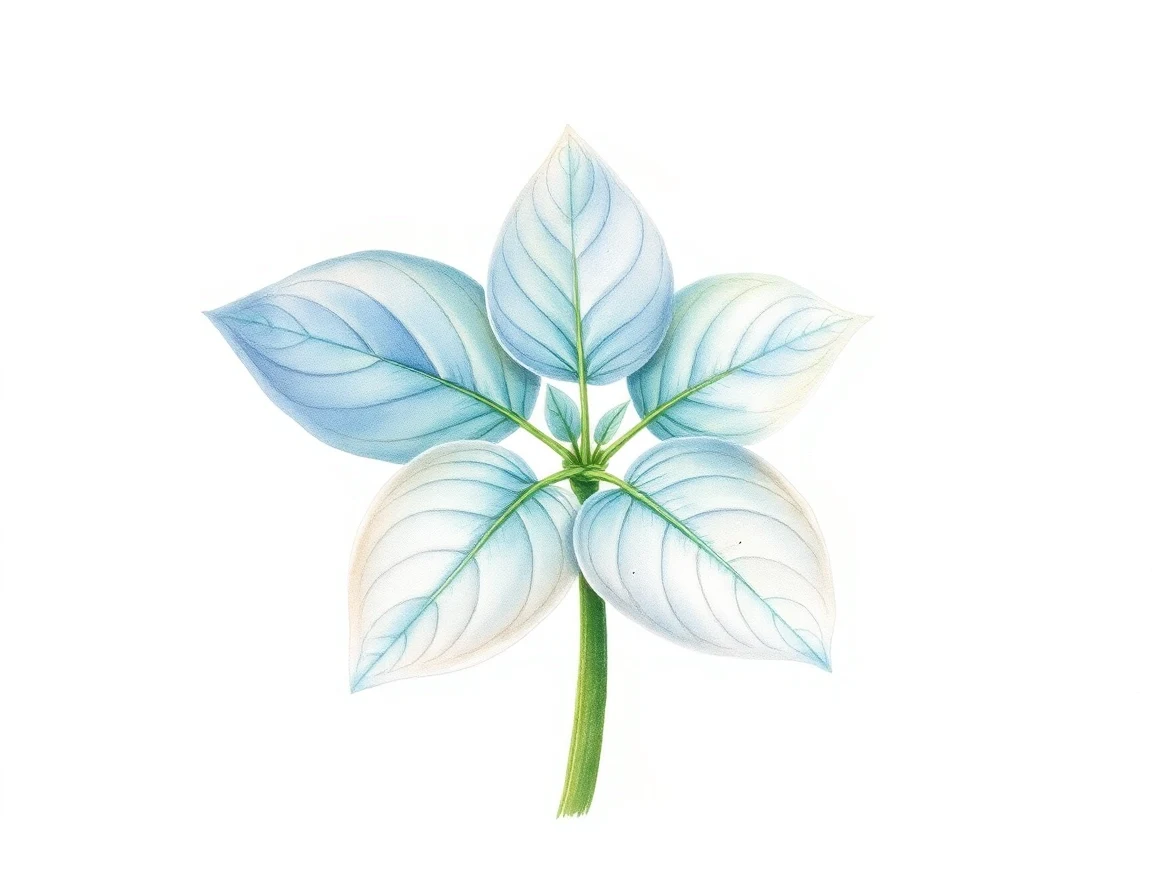 Watercolor illustration of Hosta 'Punky'
