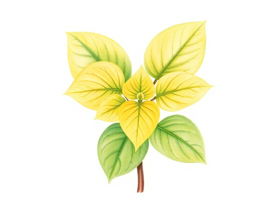 Watercolor illustration of Hosta 'Purple and Gold'