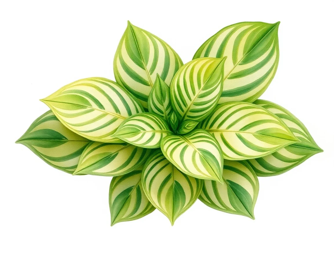 Watercolor illustration of Hosta 'Purple Charmer'