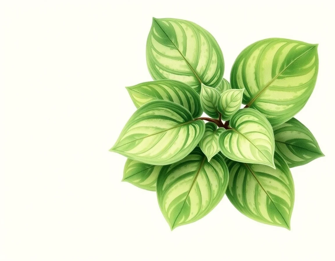 Watercolor illustration of Hosta 'Purple Essence'