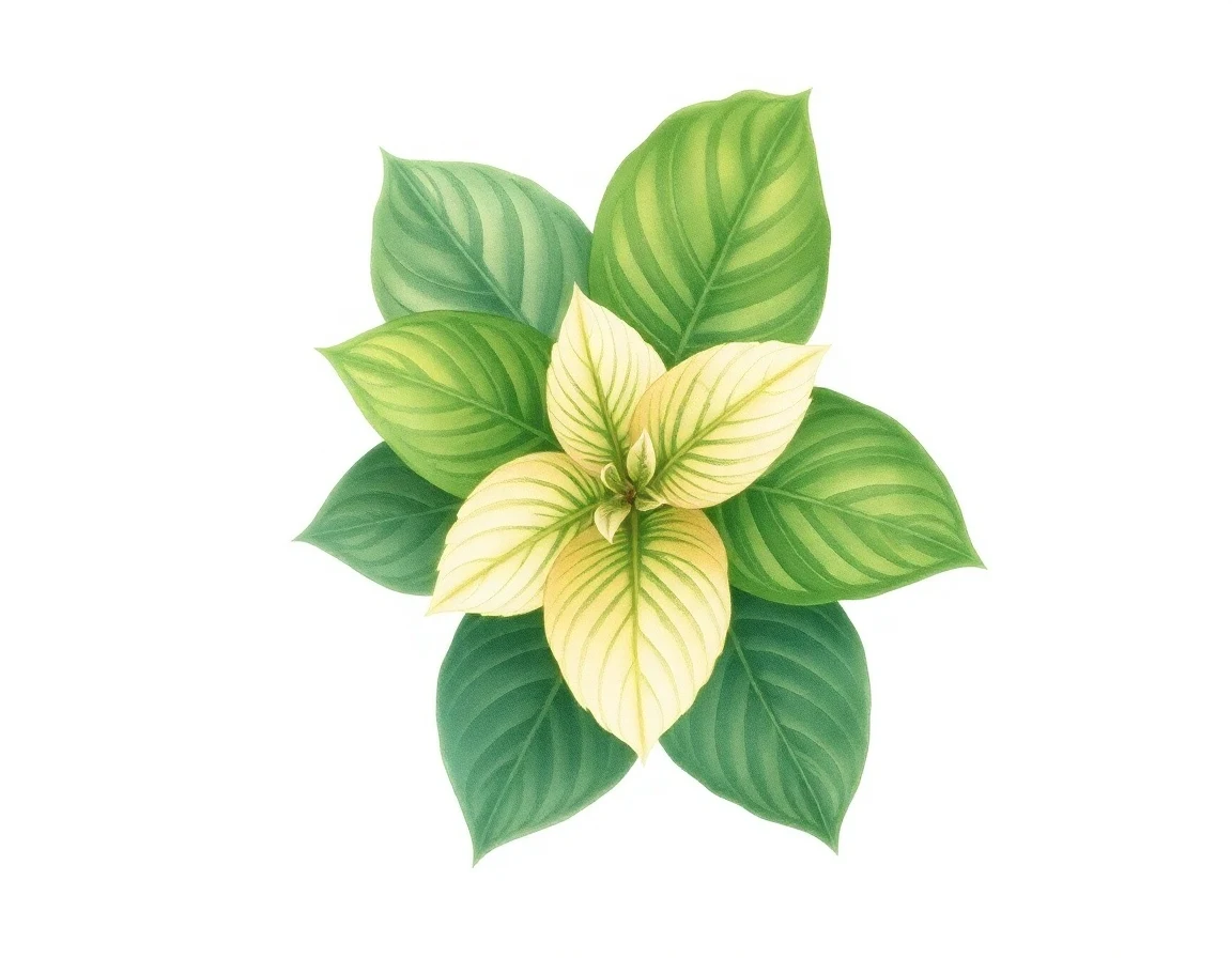 Watercolor illustration of Hosta 'Purple Lady Finger'