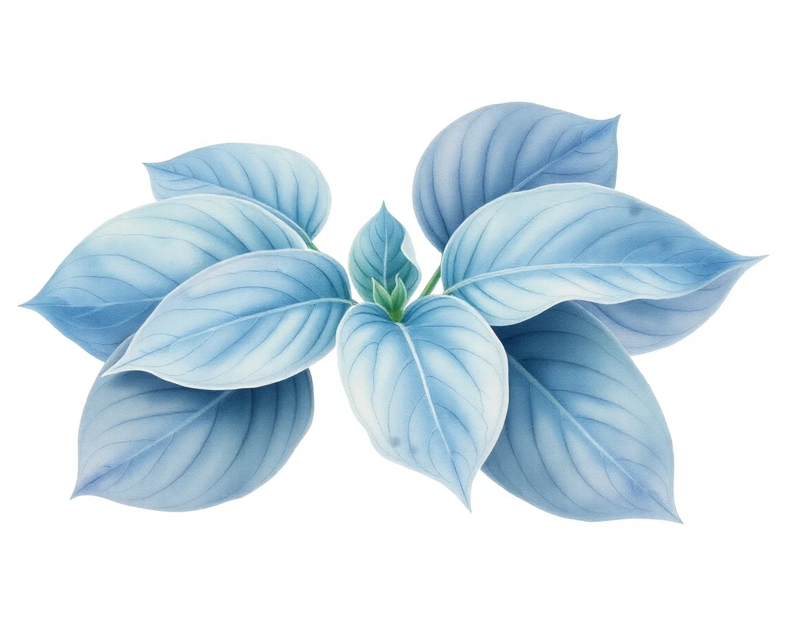 Watercolor illustration of Hosta 'Purple Passion'