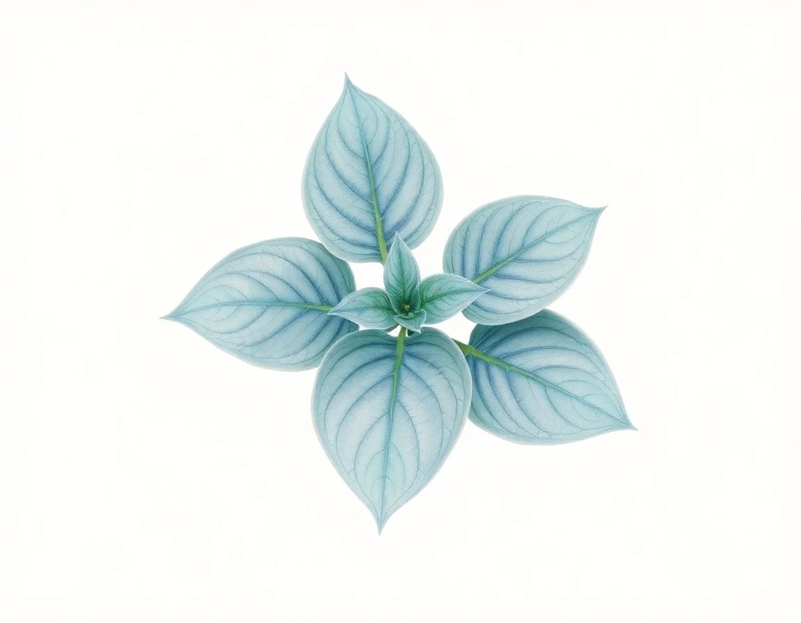 Watercolor illustration of Hosta 'Purple Perfection'
