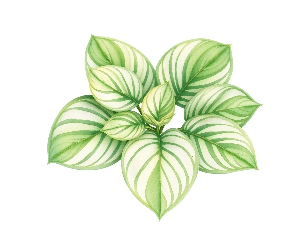 Watercolor illustration of Hosta 'Purple Profusion'