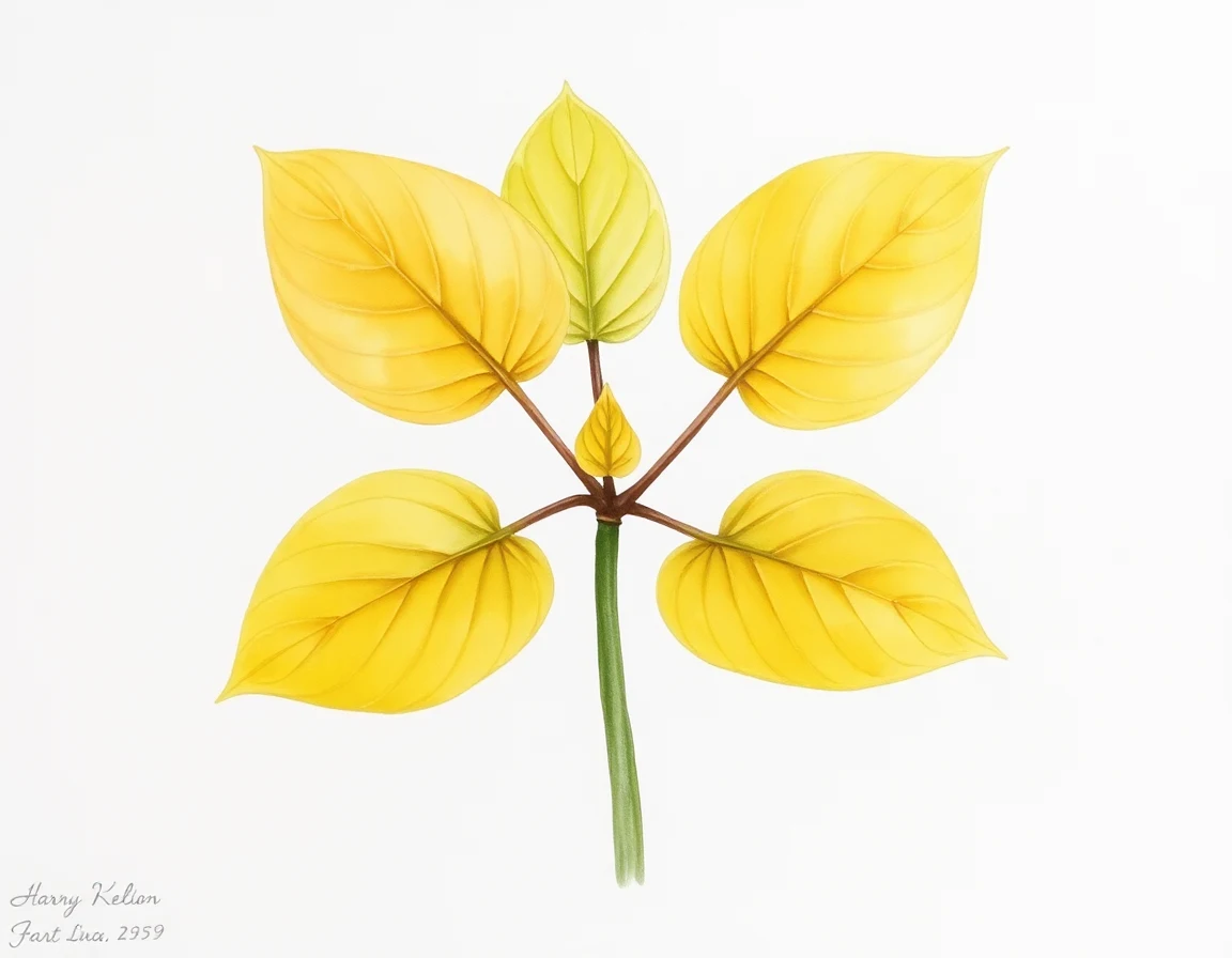 Watercolor illustration of Hosta 'Queen Josephine'