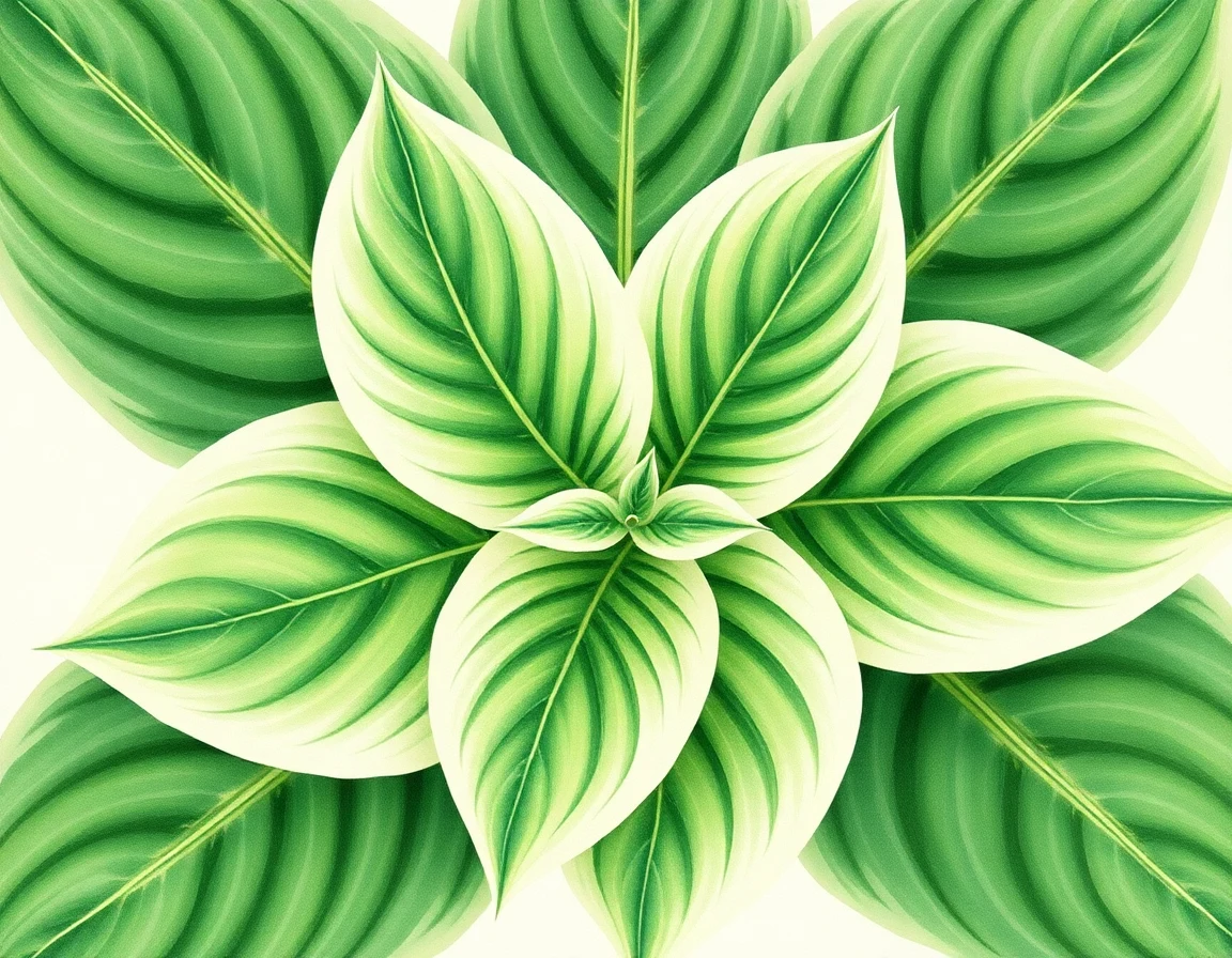 Watercolor illustration of Hosta 'Queen of Hearts'