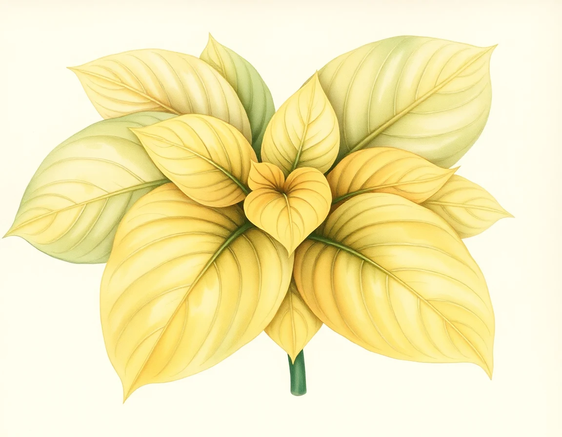Watercolor illustration of Hosta 'Queen of the Universe'