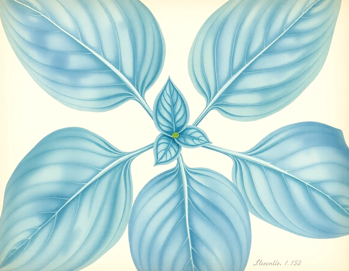 Watercolor illustration of Hosta 'Rachel'