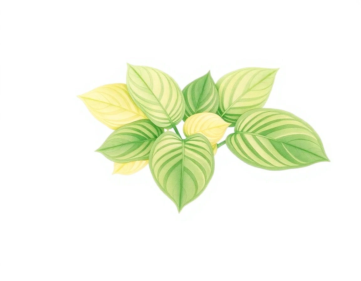 Watercolor illustration of Hosta 'Raspatini'