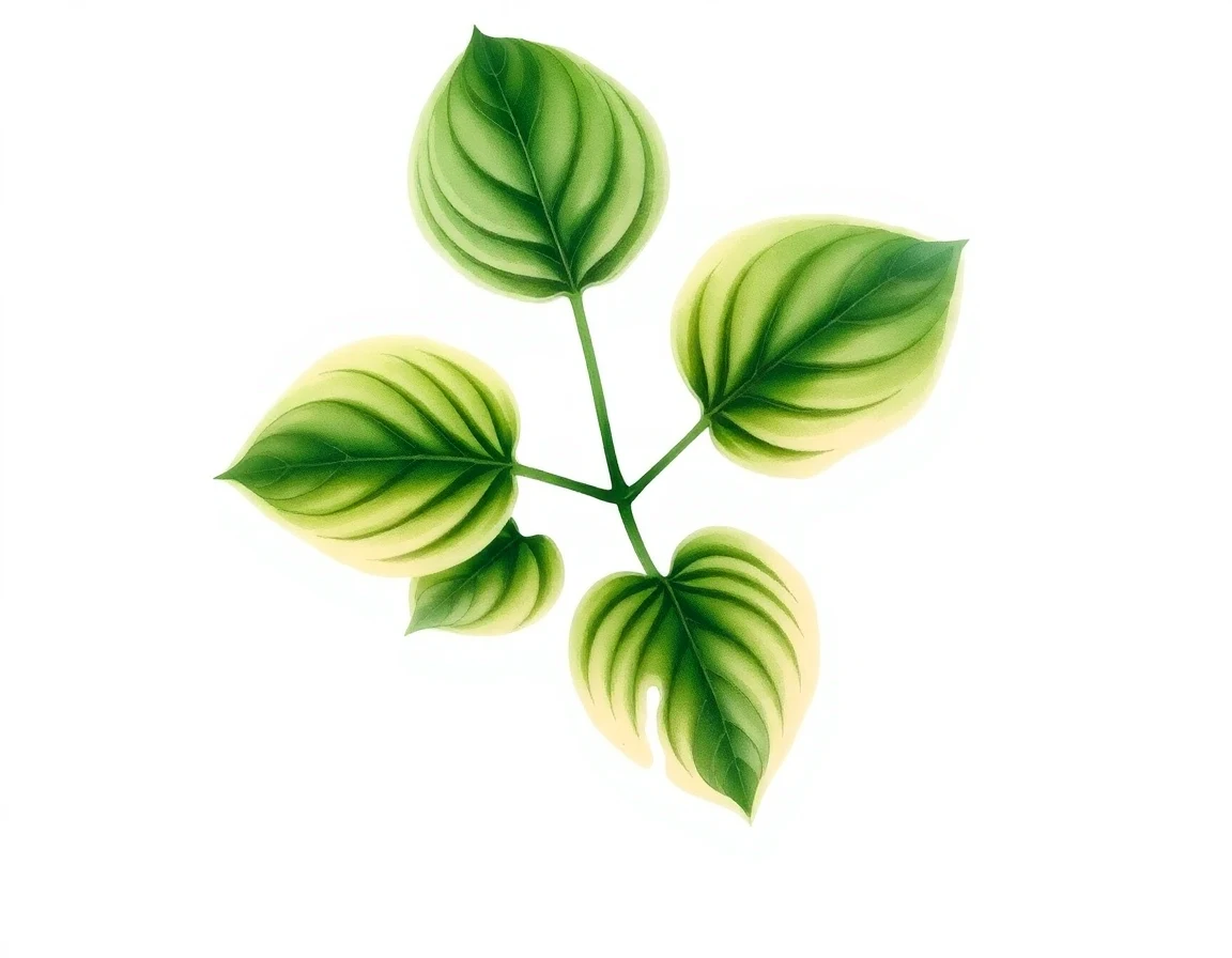 Watercolor illustration of Hosta 'Ravinia'