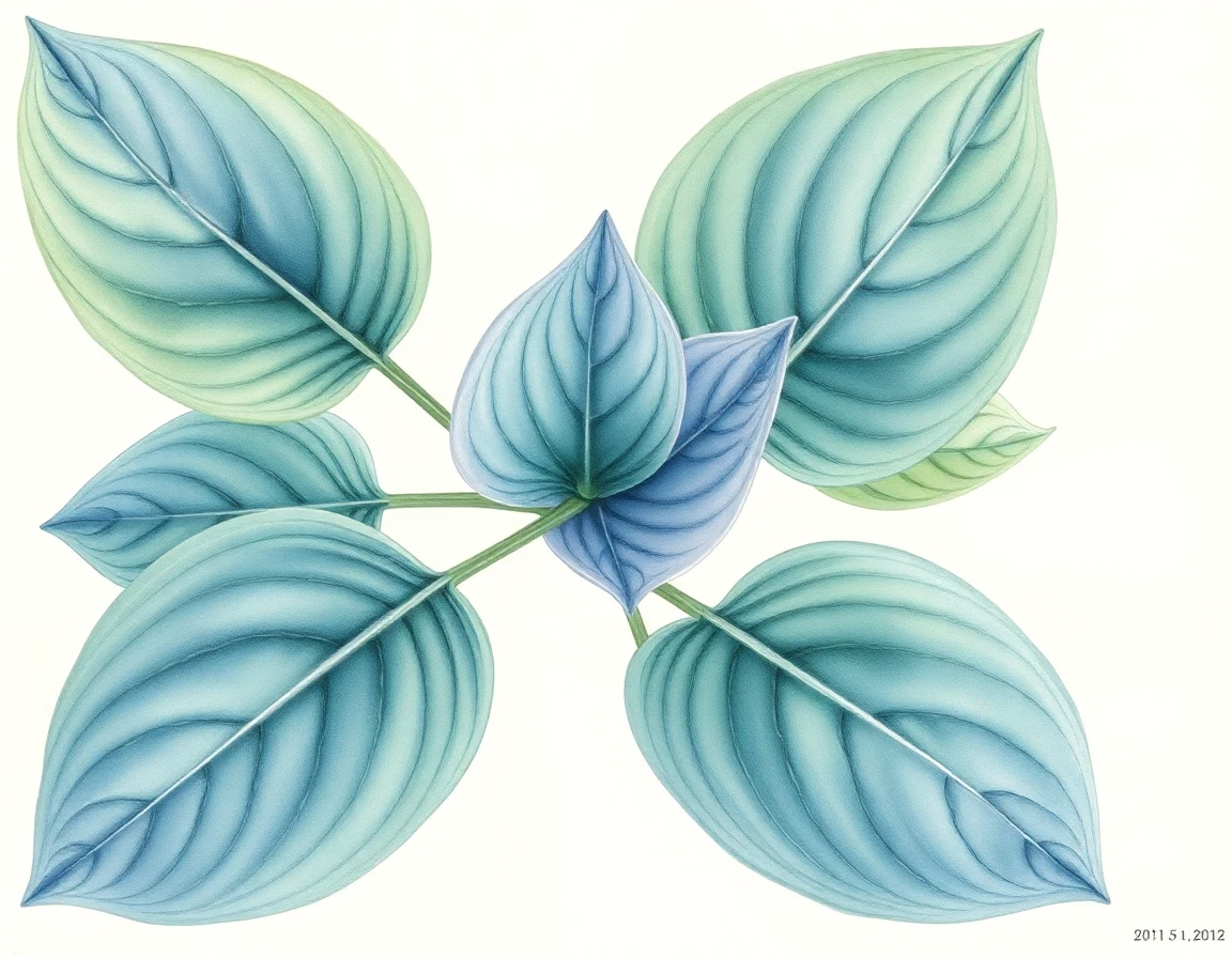 Watercolor illustration of Hosta 'Red Cadet'