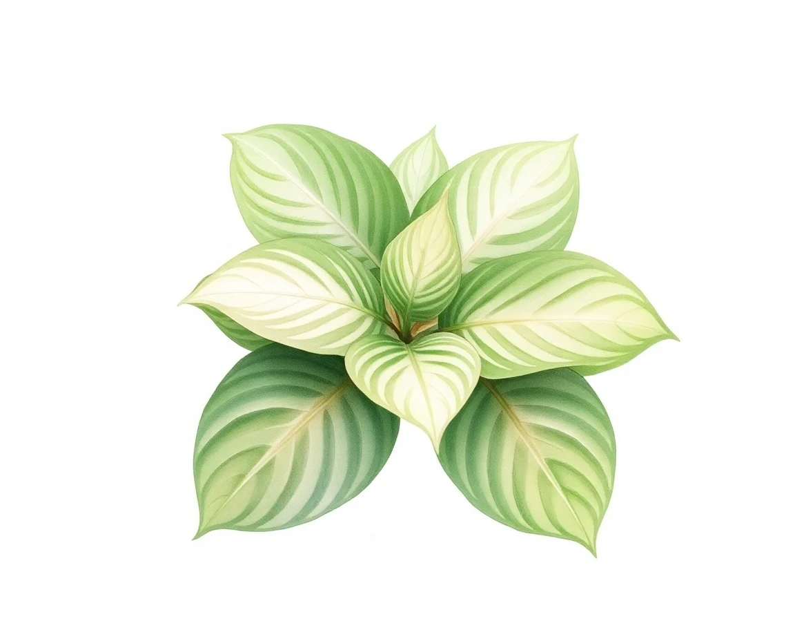 Watercolor illustration of Hosta 'Red Ryder'