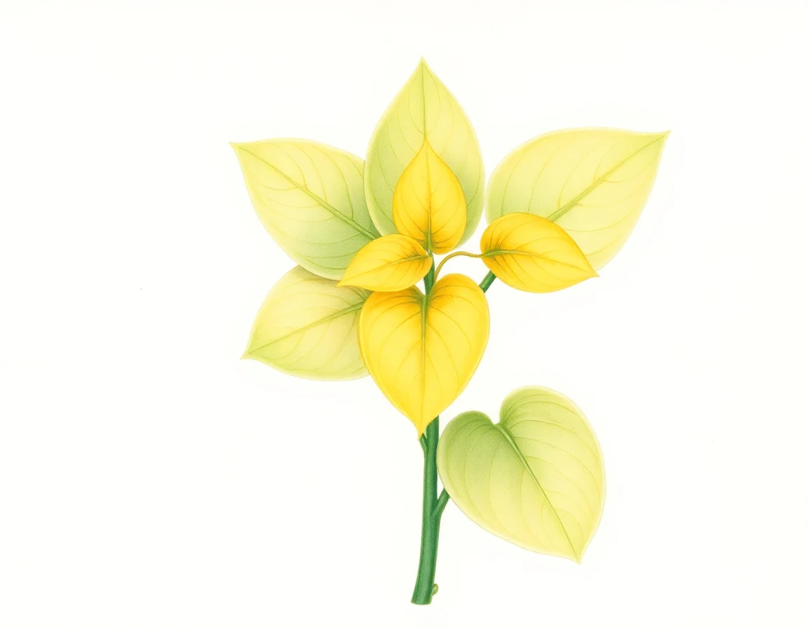 Watercolor illustration of Hosta 'Red Sails in the Sunset'